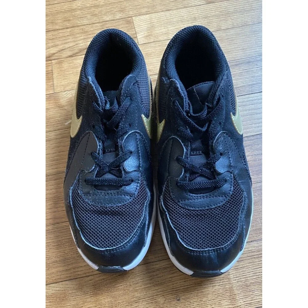 Nike Air Max Excee (PS) Black/Gold Kids Sneakers - Size 3Y EUC CD6892-006
